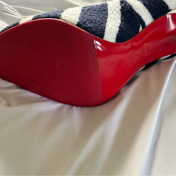 Christian Louboutin navy & white Spa shoe 40 - Picture 6 of 7